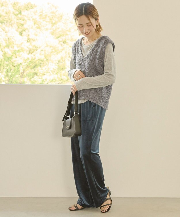 AMERICAN HOLIC ベイカーベロアパンツ Navy