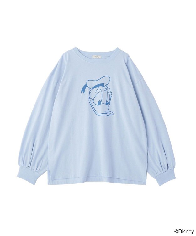 earth music&ecology 【予約】【綿100％】Disney/アソートプリントロンTEE ライトブルー