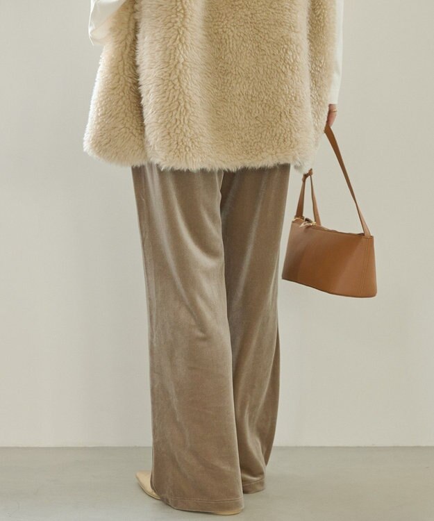 AMERICAN HOLIC ベイカーベロアパンツ Gray Beige