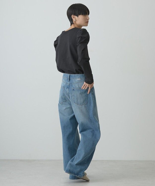 AMERICAN HOLIC ミニ裏毛ショルダータックプルオーバー Black