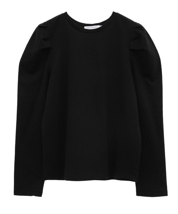 AMERICAN HOLIC ミニ裏毛ショルダータックプルオーバー Black