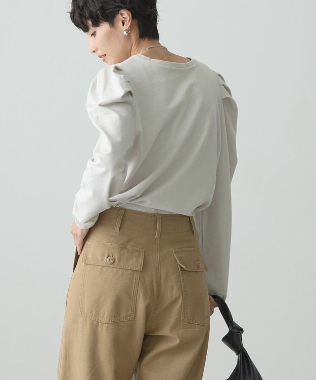 AMERICAN HOLIC ミニ裏毛ショルダータックプルオーバー Light Gray