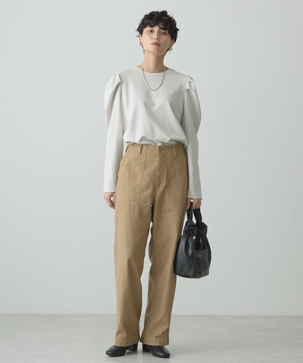 AMERICAN HOLIC ミニ裏毛ショルダータックプルオーバー Light Gray