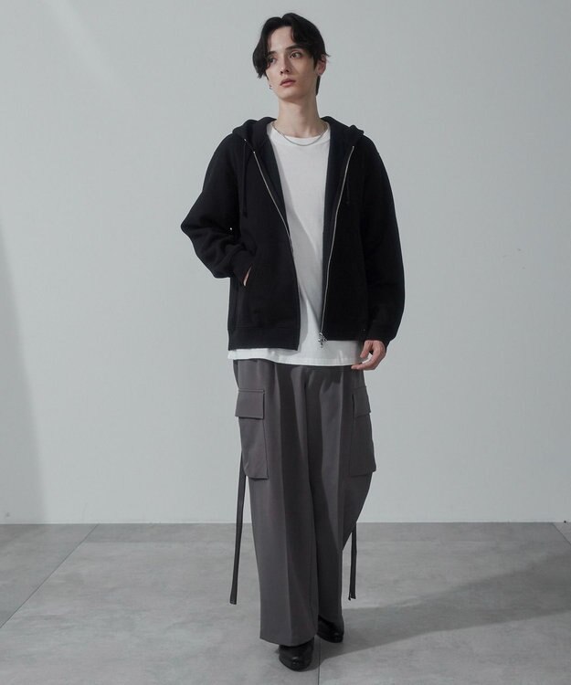 WEGO 【ウエストゴム】スーパーバギーカーゴスラックス ダークグレー