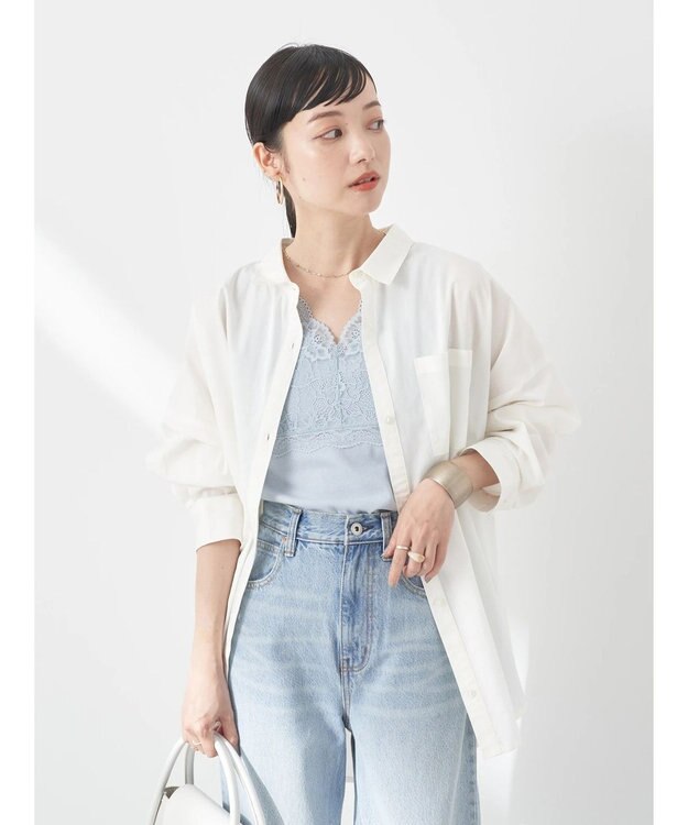 earth music&ecology 前後２ＷＡＹレースタンクトップ Sax