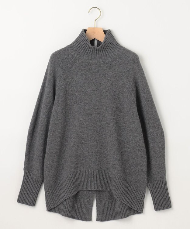 組曲 S ウールカシミヤミックス ロールネックニット チャコールグレー系