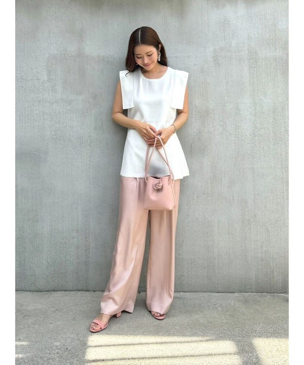 Green Parks ミラノリブノースリーブニットプルオーバー A