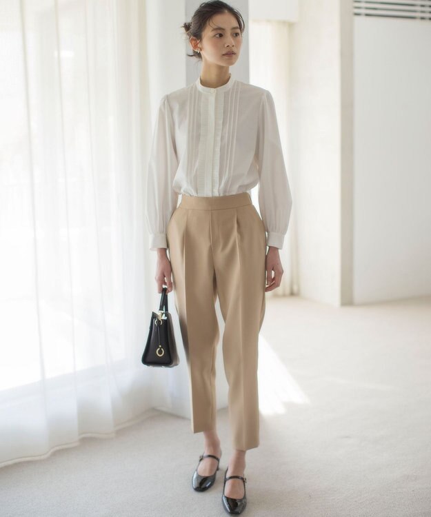 組曲 コットンタッチシャーティング ブラウス アイボリー系