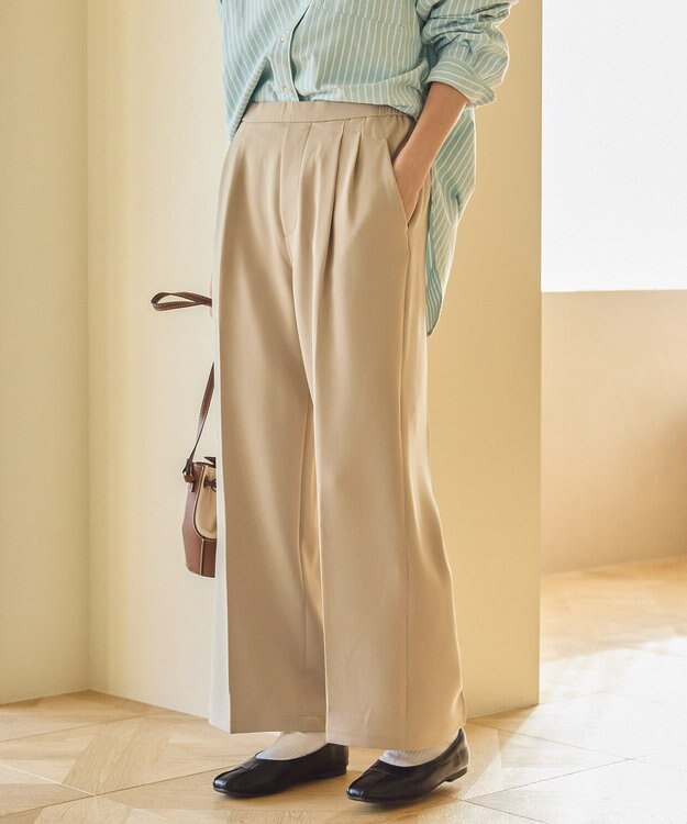 AMERICAN HOLIC 美・美・美Ｗクロスストレッチスラックスパンツ Beige