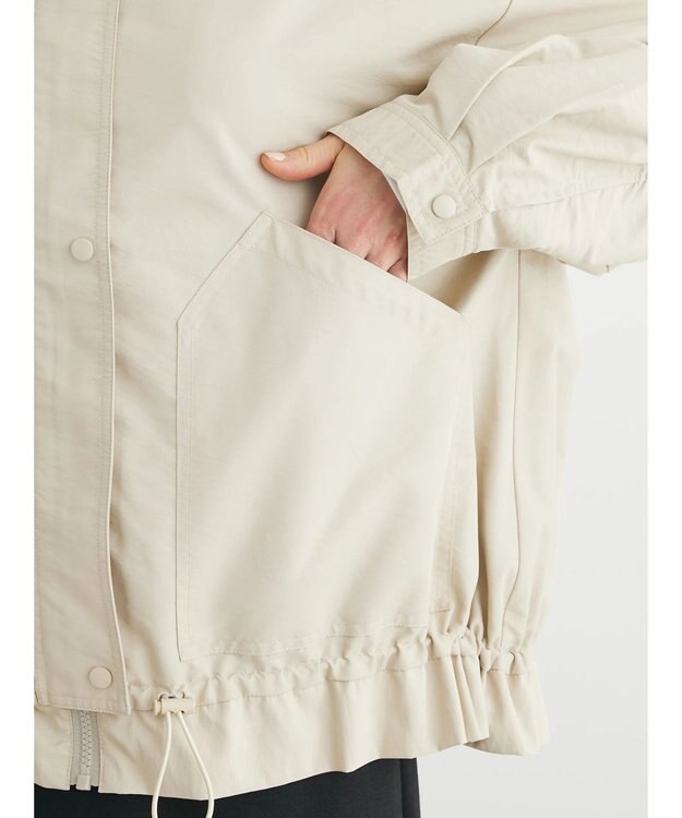 Green Parks 撥水加工　裾ドロストブルゾン Light Beige