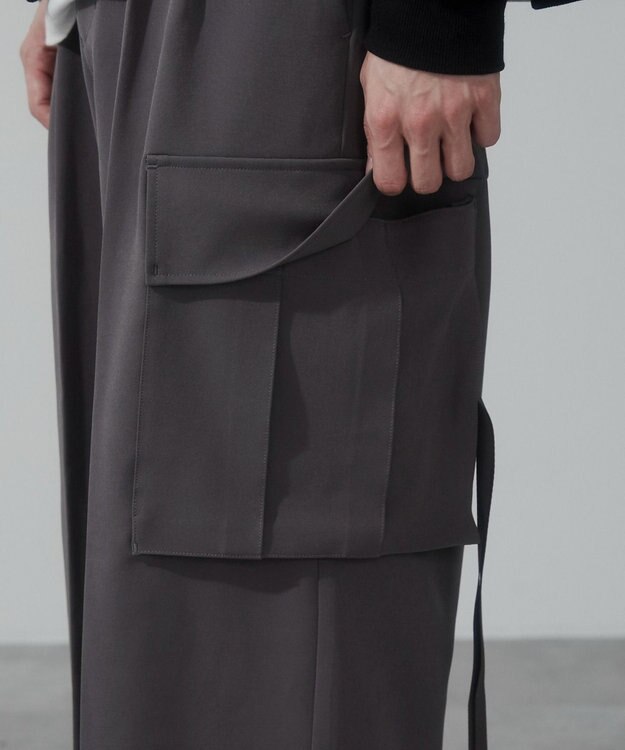 WEGO 【ウエストゴム】スーパーバギーカーゴスラックス ダークグレー