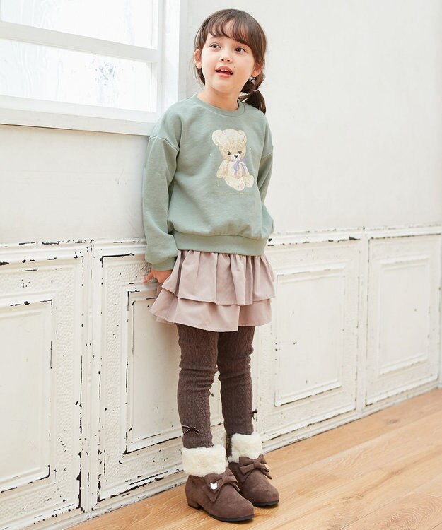 ANY KIDS ケーブルレギンス チョコレート