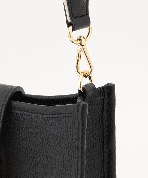 LA BAGAGERIE スクエアレザーミニショルダーバッグ ブラック