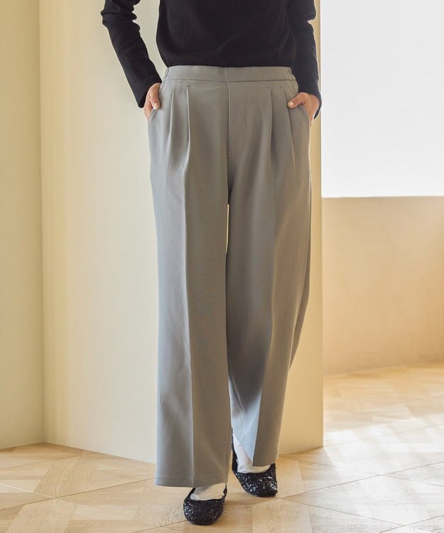 AMERICAN HOLIC 美・美・美Ｗクロスストレッチスラックスパンツ Gray