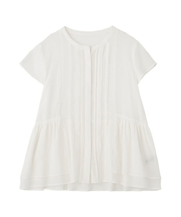 YECCA VECCA ペプラムシアーブラウス White