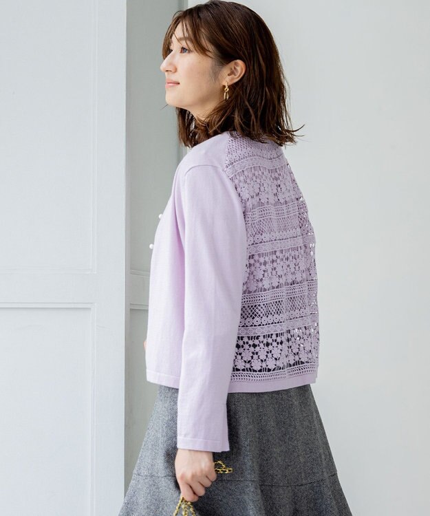 組曲 【WEB限定・2SET】バックレースツインセット ライラック系