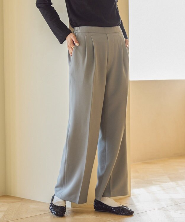 AMERICAN HOLIC 美・美・美Ｗクロスストレッチスラックスパンツ Gray