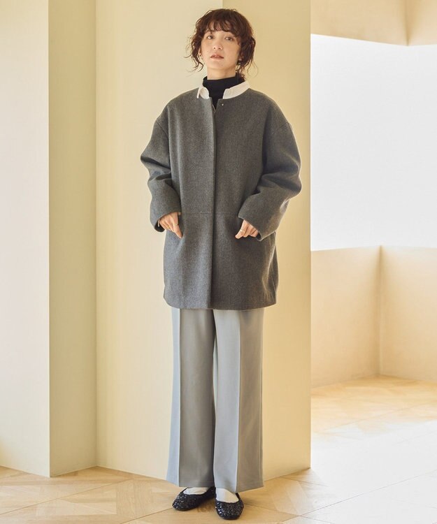 AMERICAN HOLIC 美・美・美Ｗクロスストレッチスラックスパンツ Gray