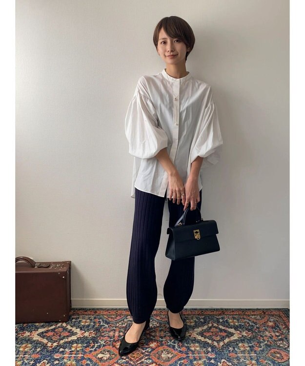 Green Parks リブニットパンツ Navy