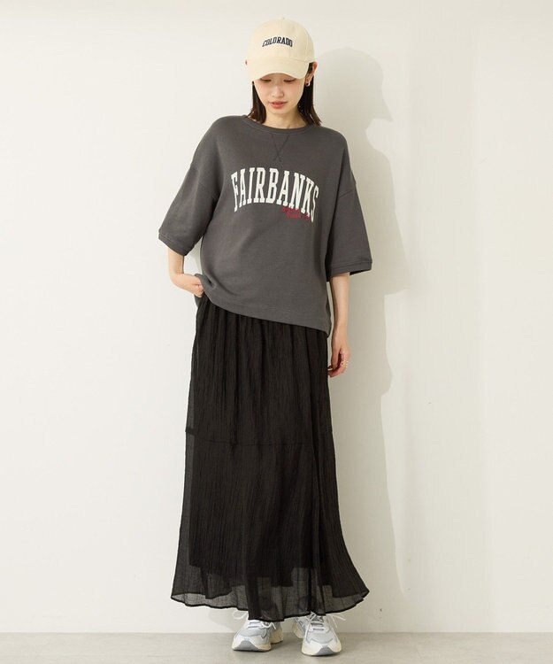 AMERICAN HOLIC アソートロゴルーズドルマンプルオーバー Charcoal Gray