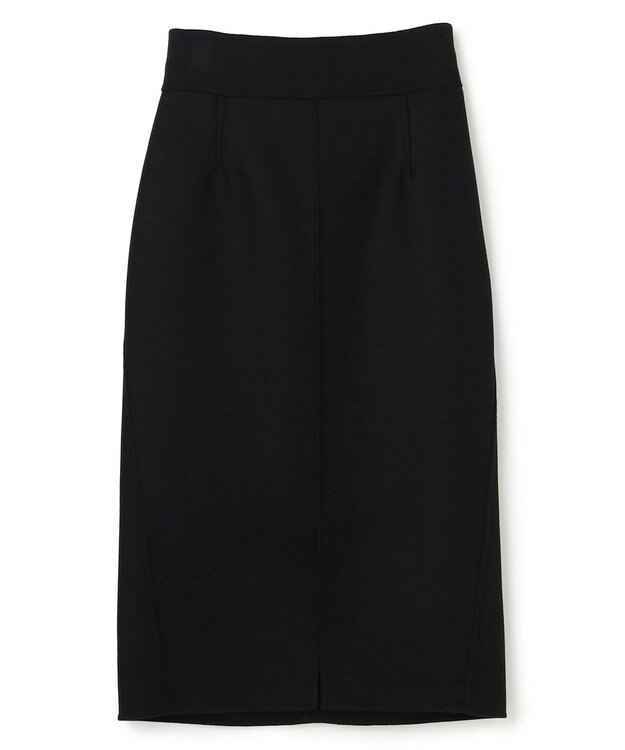 BEIGE， CHAMPIONNET  / ウールメルトン  Iラインスカート Black