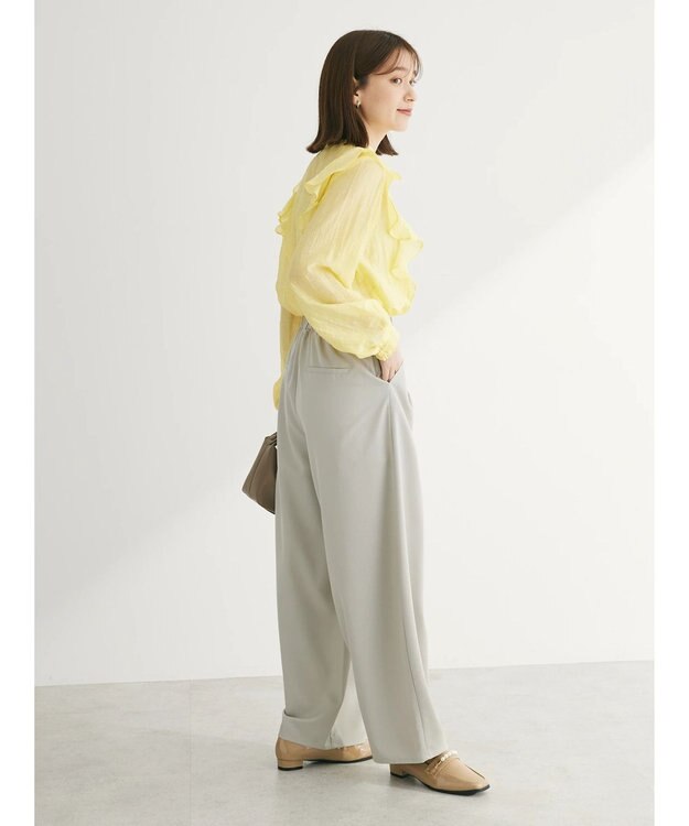 Green Parks フリルブラウス Yellow