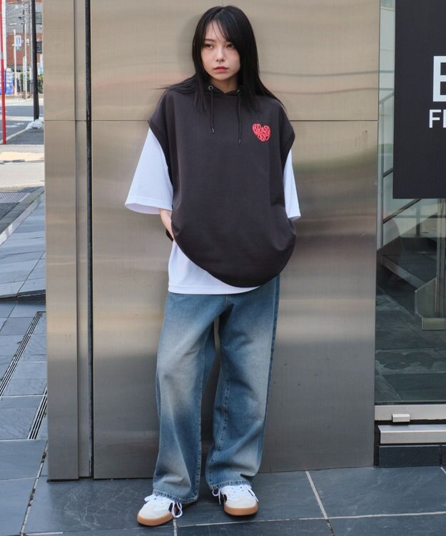 WEGO 【ユニセックス着用ITEM/2点SET】パーカーアンサンブルT（SS） スミクロ