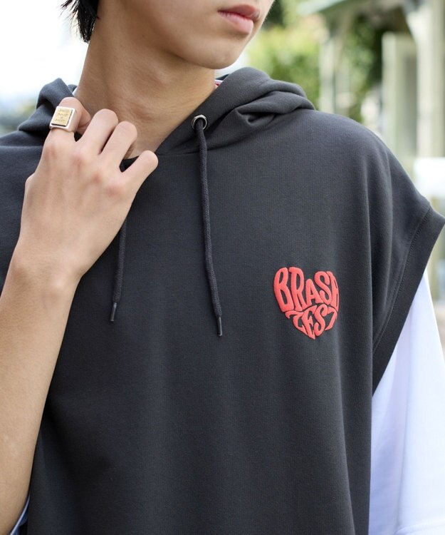 WEGO 【ユニセックス着用ITEM/2点SET】パーカーアンサンブルT（SS） スミクロ