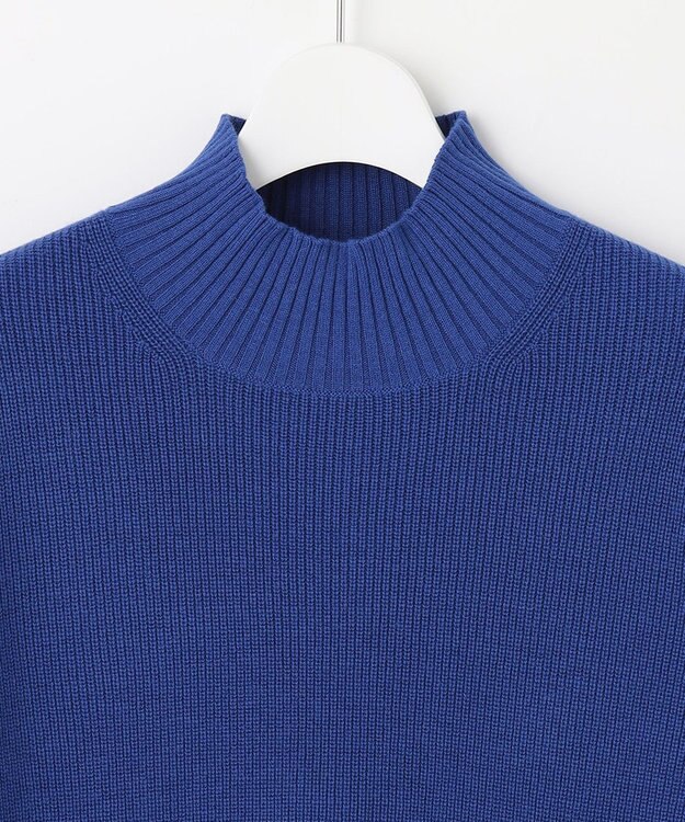 J.PRESS LADIES 【洗える】SEMI WORSTED ハイネック ニット ブルー系