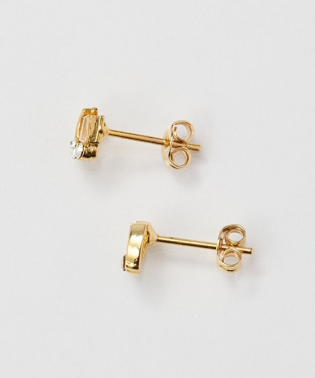 Phoebe 〈オンワード限定セット〉ラッキーホースシューピアス×シャインベゼルセッティングネックレス ゴールド