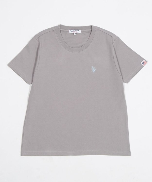 WEGO 【SMLサイズ展開】U.S. POLO ASSN.別注コンパクトTシャツ ライトグレー