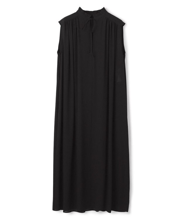 BEIGE， 【洗える】MUSCARI / ソフトシルクスキッパードレス Black