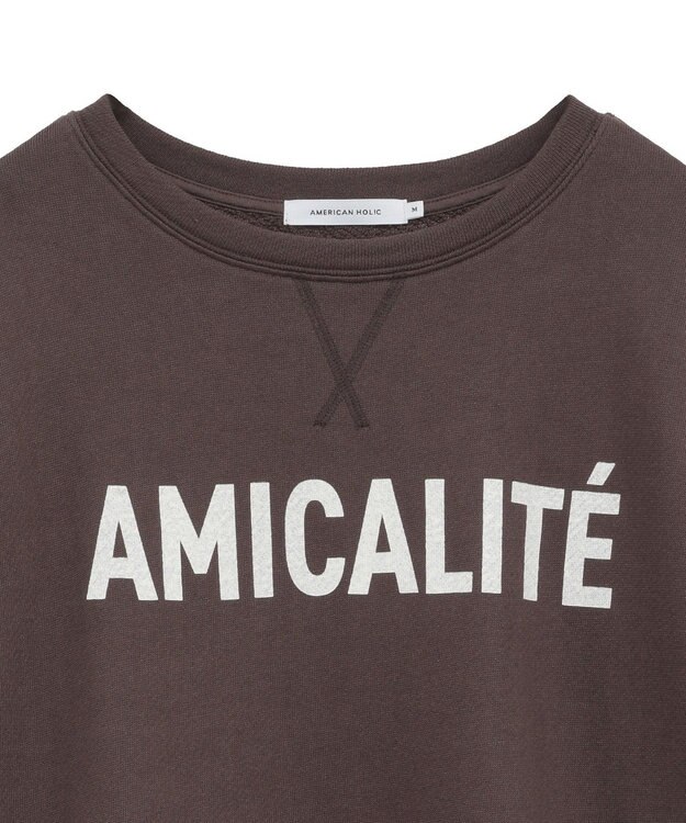 AMERICAN HOLIC アソートロゴルーズドルマンプルオーバー Brown