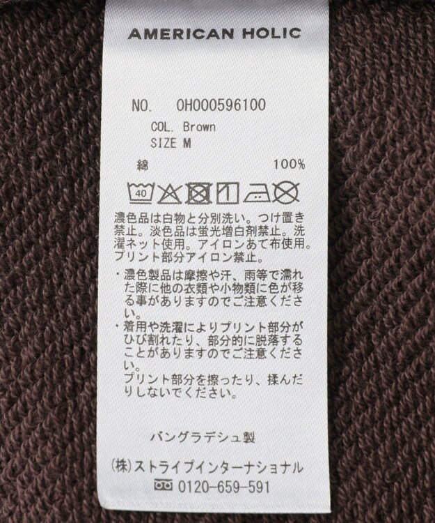 AMERICAN HOLIC アソートロゴルーズドルマンプルオーバー Brown