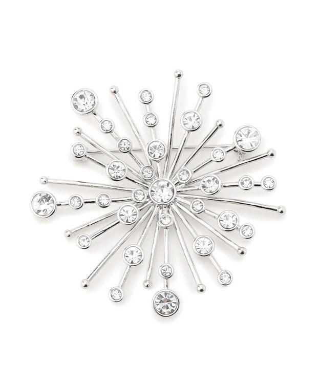 23区 クリスタルシャワー ブローチ シルバー系