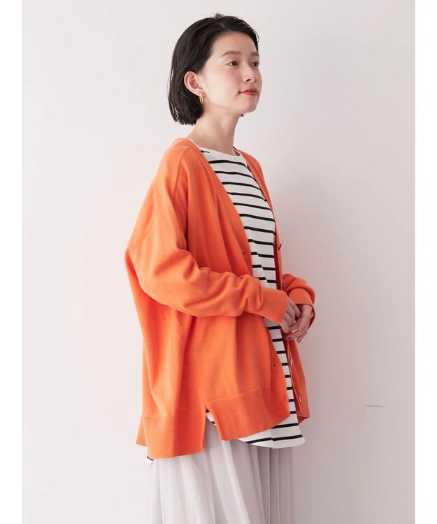 AMERICAN HOLIC ＵＶカットミディニットカーディガン Orange