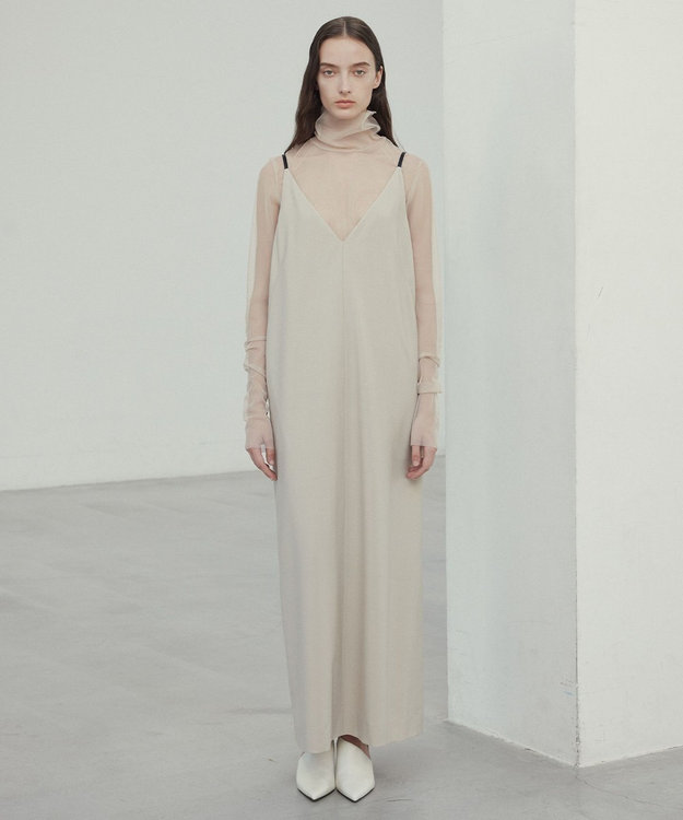 BEIGE， 【Oggi ６月号掲載】OREGANO / サマーウールキャミソールドレス Taupe