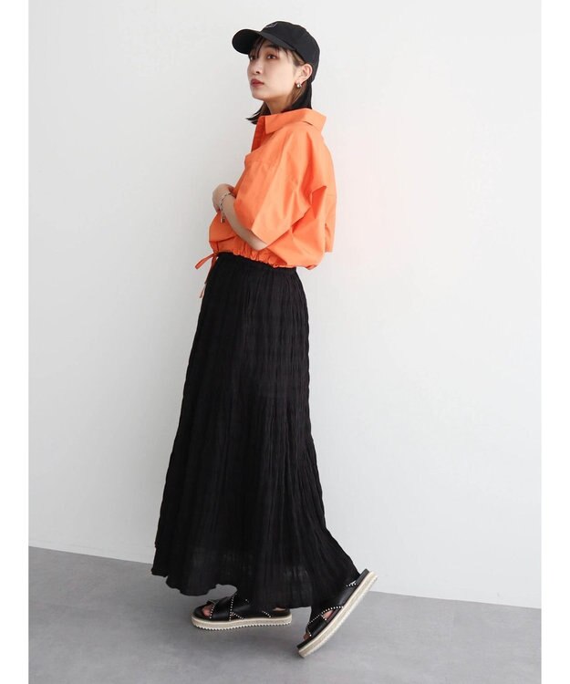 Green Parks ＫＢＦ　ショート丈ミリタリーシャツ Orange