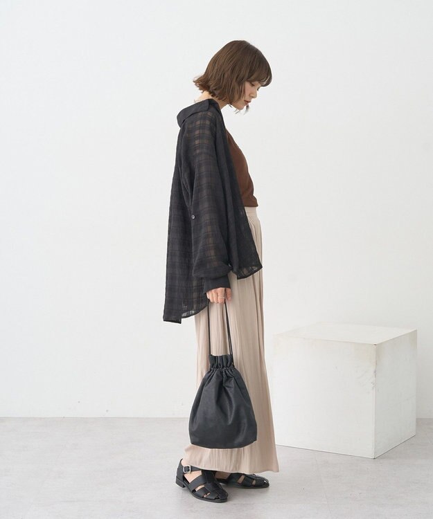 earth music&ecology 配色レイヤードタンクトップ Brown