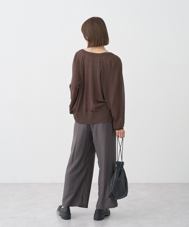 earth music&ecology 配色レイヤードタンクトップ Gray Beige