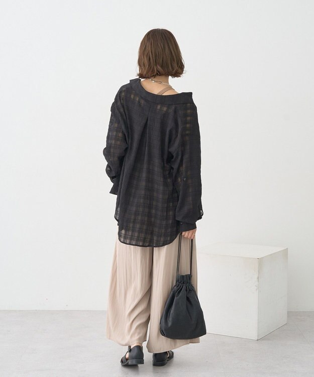 earth music&ecology 配色レイヤードタンクトップ Brown