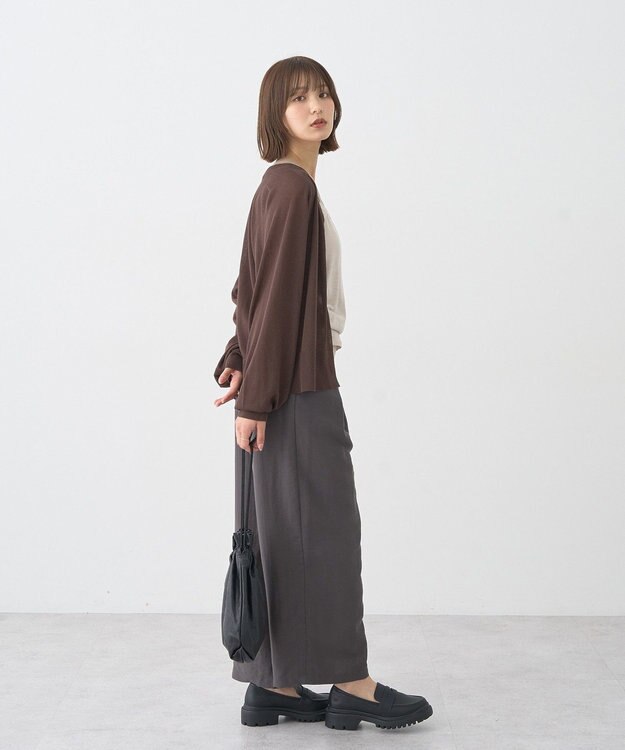 earth music&ecology 配色レイヤードタンクトップ Gray Beige