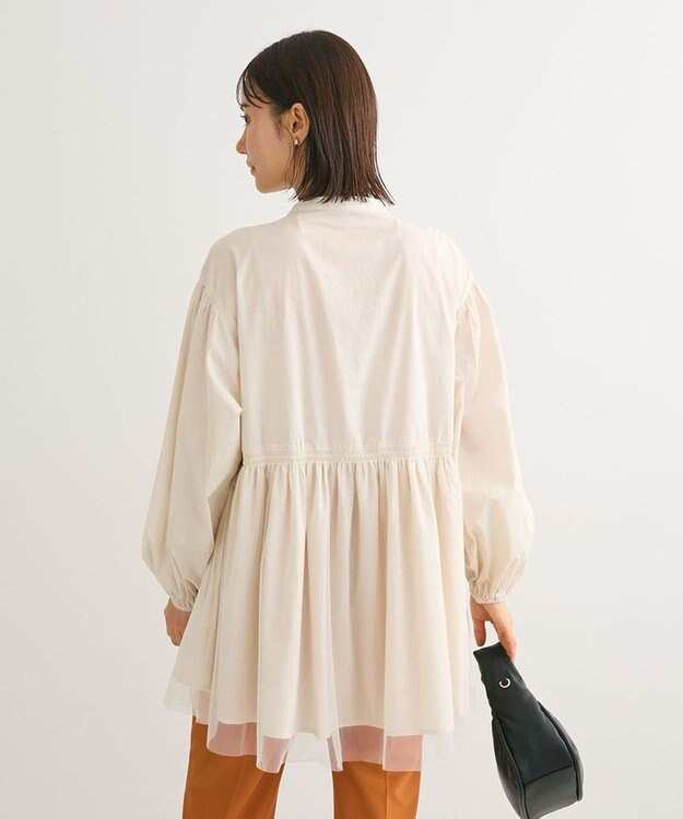 Green Parks 裾チュールレイヤードチュニック Beige