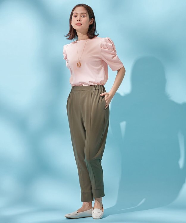 ANY L 【洗濯機可能/ウエストゴム】楽映えショグパン カーキ