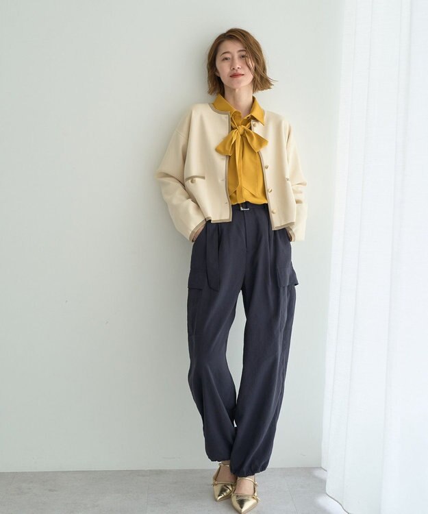 YECCA VECCA ベルテッドカーゴパンツ Navy