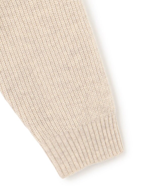 J.PRESS YORK STREET 【UNISEX】ウールカシミヤ ジップアップニット ベージュ系