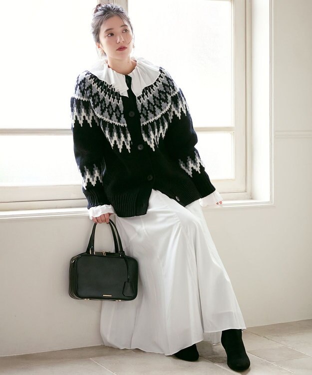 23区 【SLOW/一部店舗限定】テンセルコットンジョーゼット フリル ブラウス ホワイト系