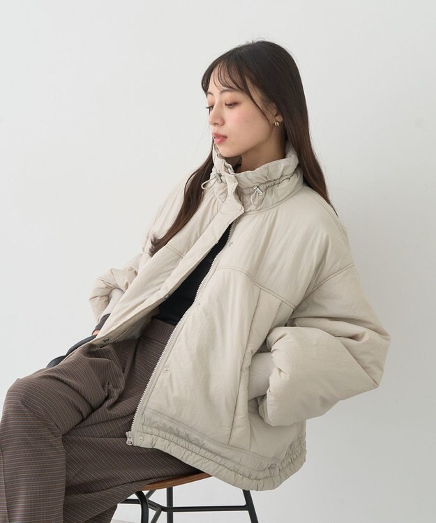 earth music&ecology モンスターコート Light Beige