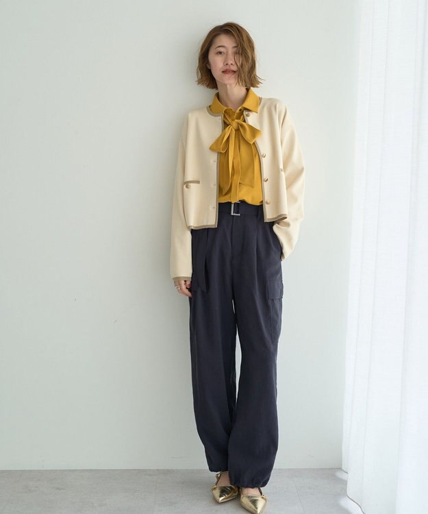 YECCA VECCA ベルテッドカーゴパンツ Navy