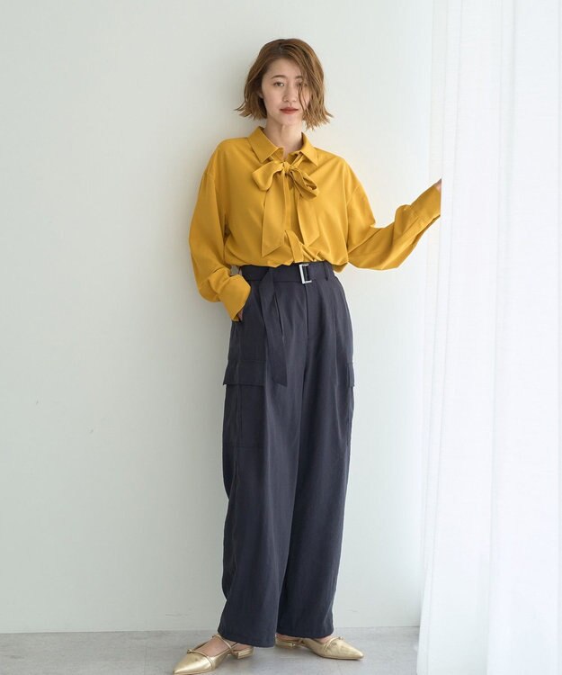 YECCA VECCA ベルテッドカーゴパンツ Navy